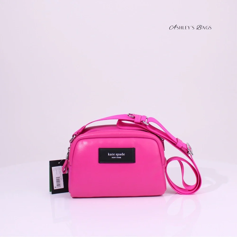 Kate Spade Puffed Satchel Crossbody In Pink Vivid Snapdragon